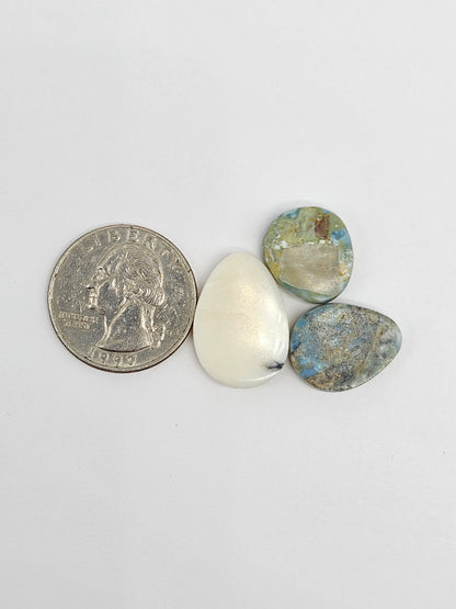 Dark Moon Variscite Cabochon Lot