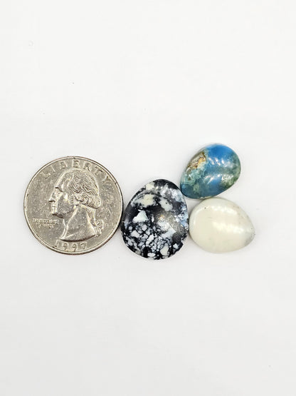 Dark Moon Variscite Cabochon Lot