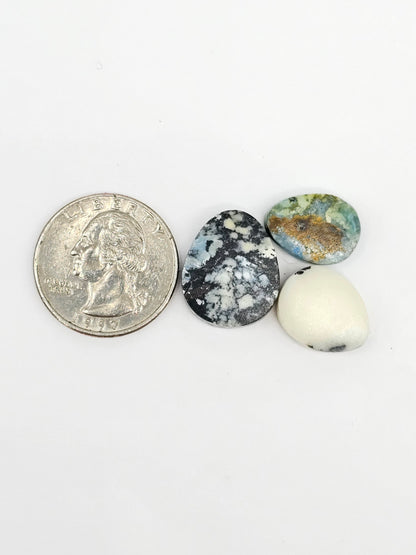 Dark Moon Variscite Cabochon Lot