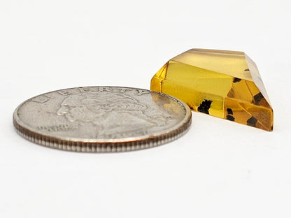 Amber Geometric Cabochon