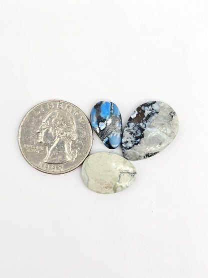 Dark Moon Variscite Cabochon Lot