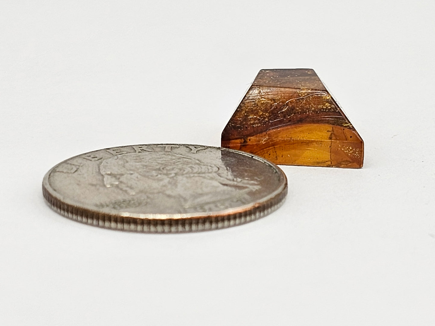 Amber Geometric Cabochon