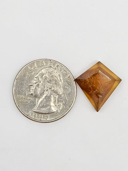 Amber Geometric Cabochon