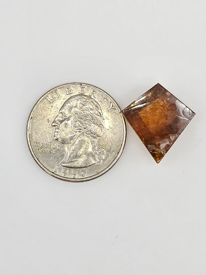 Amber Geometric Cabochon