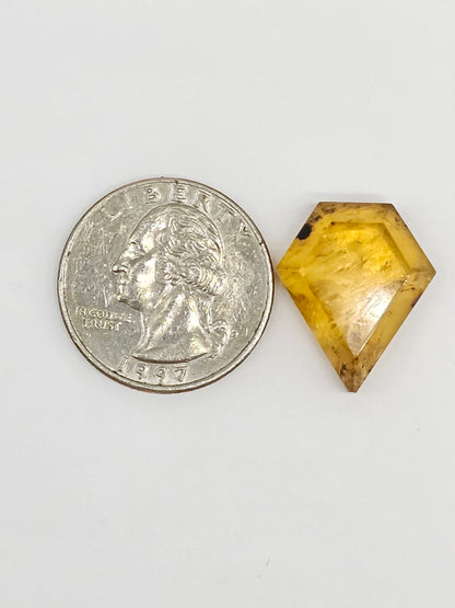 Amber Geometric Cabochon