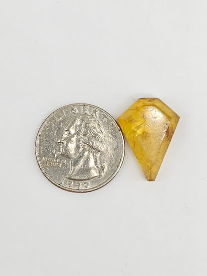 Amber Geometric Cabochon