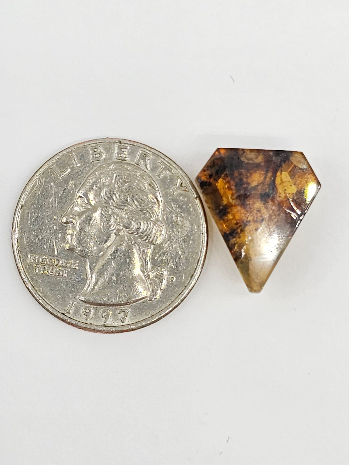 Amber Geometric Cabochon