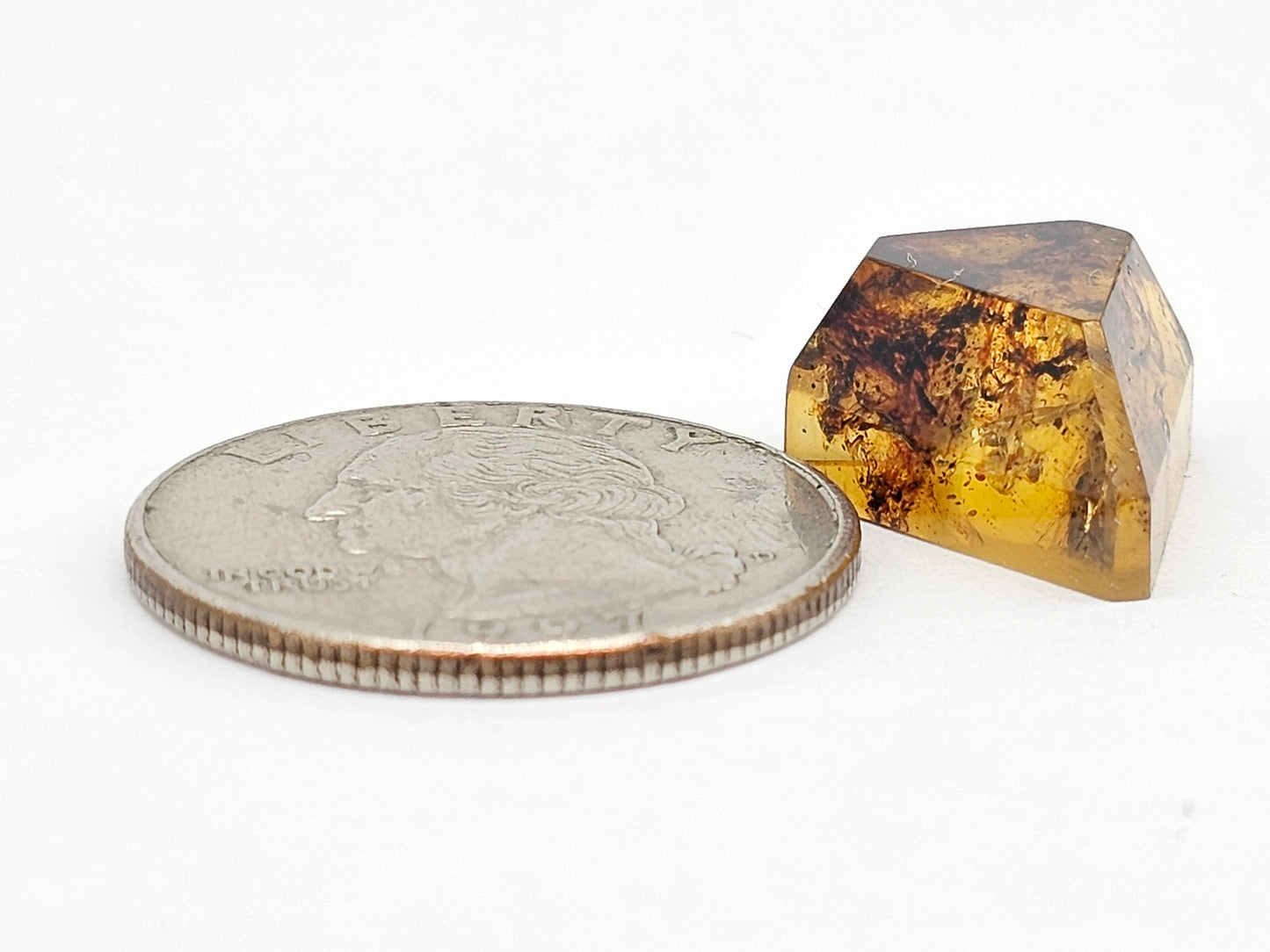 Amber Geometric Cabochon