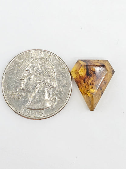Amber Geometric Cabochon