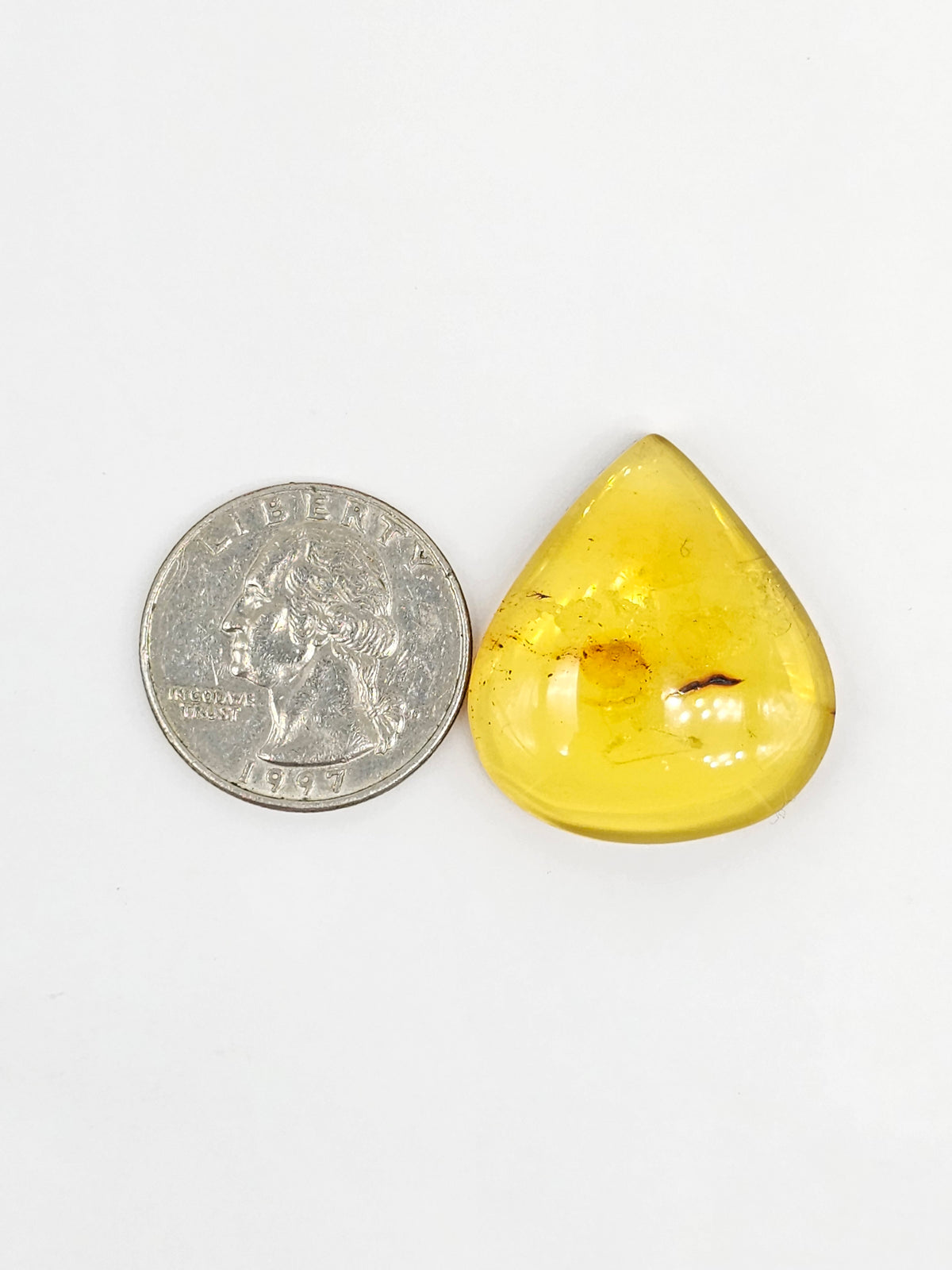 Amber cabochon | Artisan Cut Gemstone