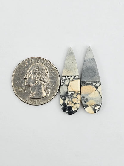 Maligano Jasper cabochon pair