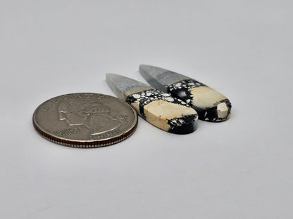 Maligano Jasper cabochon pair