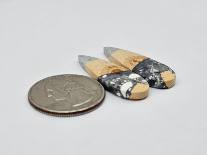Maligano Jasper cabochon pair