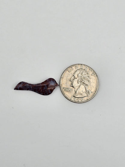 Purple agate bird cabochon