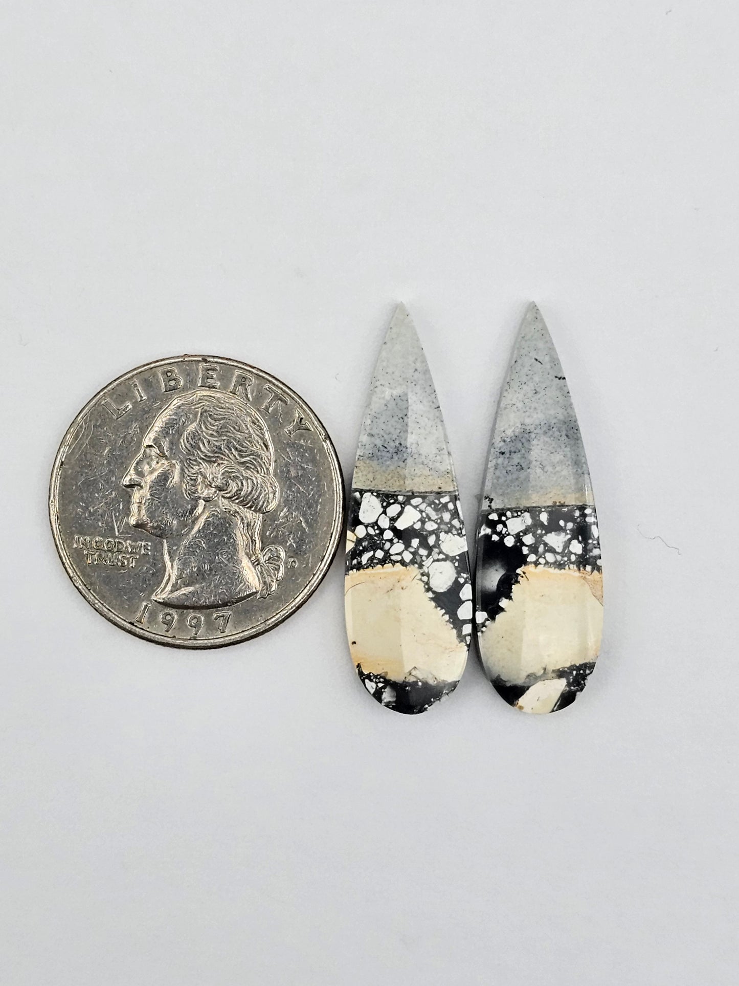 Maligano Jasper cabochon pair