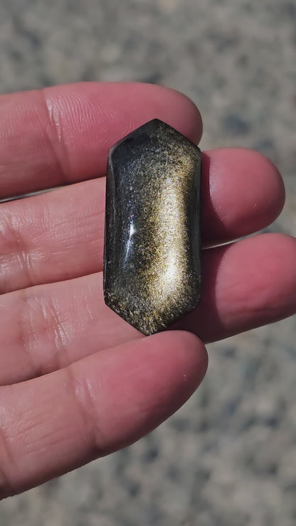 Golden Obsidian Long Diamond Cabochon