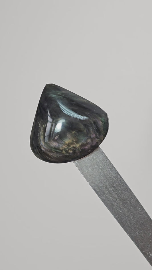 Velvet obsidian Cabochon | Natural Mexican Obsidian for Silversmiths