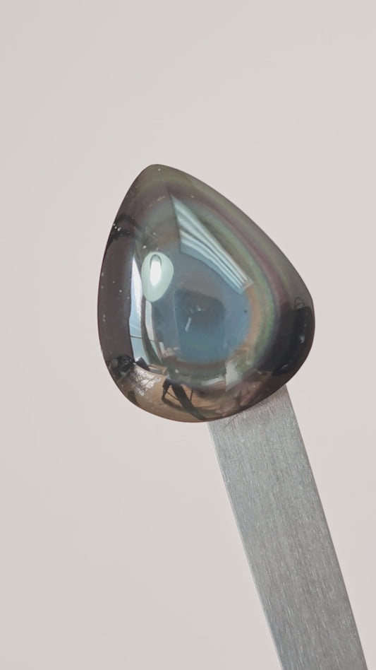 Rainbow obsidian Cabochon | Natural Mexican Obsidian for Silversmiths