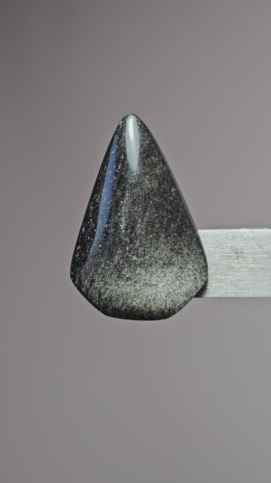 Gold Sheen Obsidian Cabochon | Natural Mexican Obsidian for Silversmiths