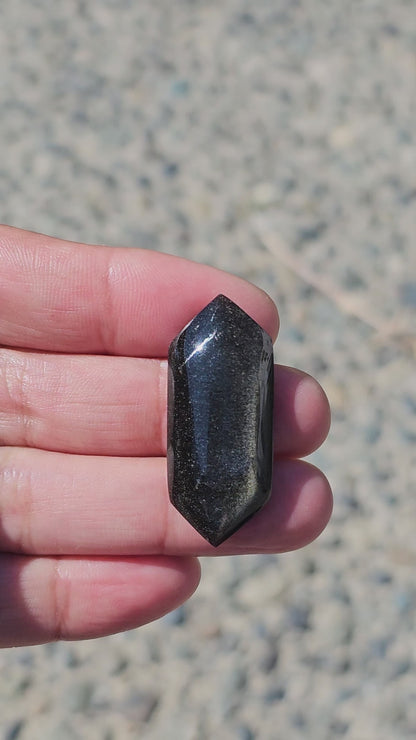 Gold Sheen Obsidian Long Diamond Cabochon | Natural Mexican Obsidian for Metalsmiths