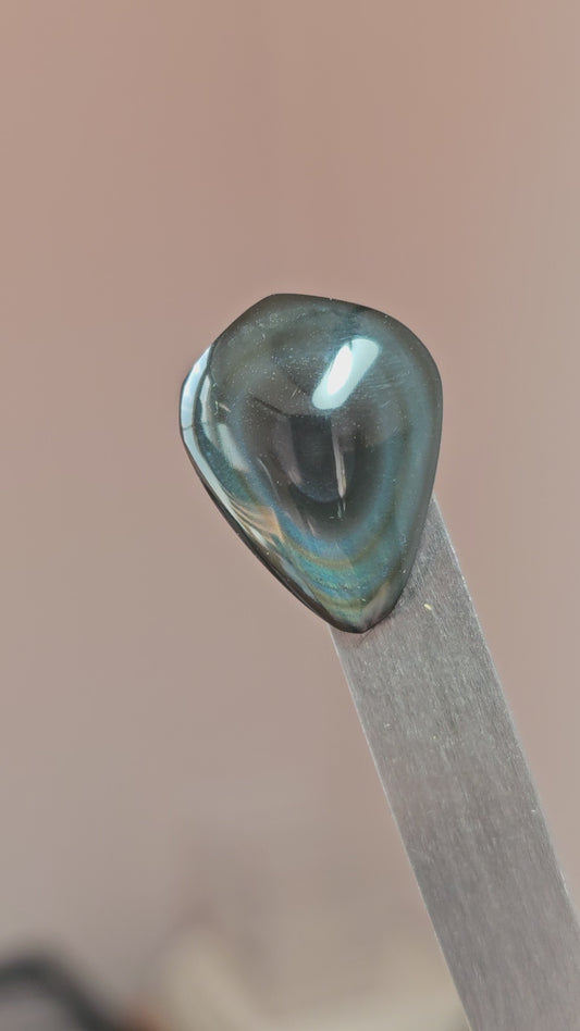 Rainbow obsidian Cabochon | Natural Mexican Obsidian for Silversmiths