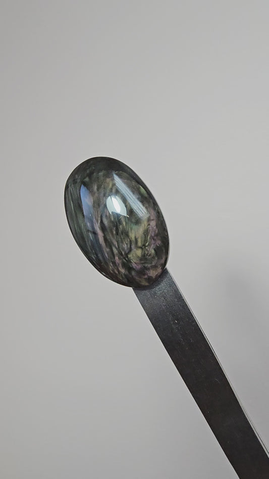 Velvet obsidian Cabochon | Natural Mexican Obsidian for Silversmiths