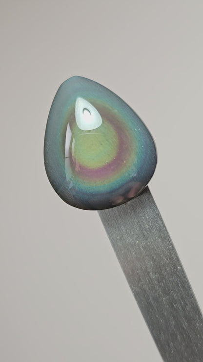 Rainbow obsidian Cabochon | Natural Mexican Obsidian for Silversmiths