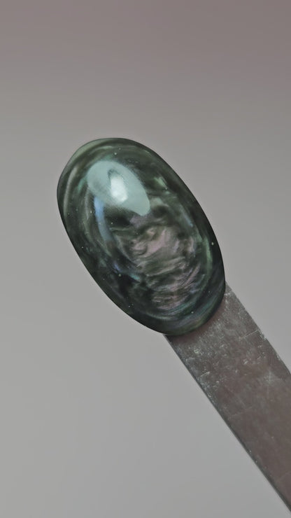 Velvet obsidian Cabochon | Natural Mexican Obsidian for Silversmiths
