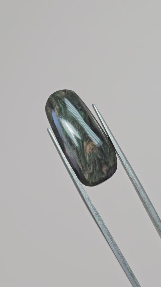 Velvet obsidian Cabochon | Natural Mexican Obsidian for Silversmiths