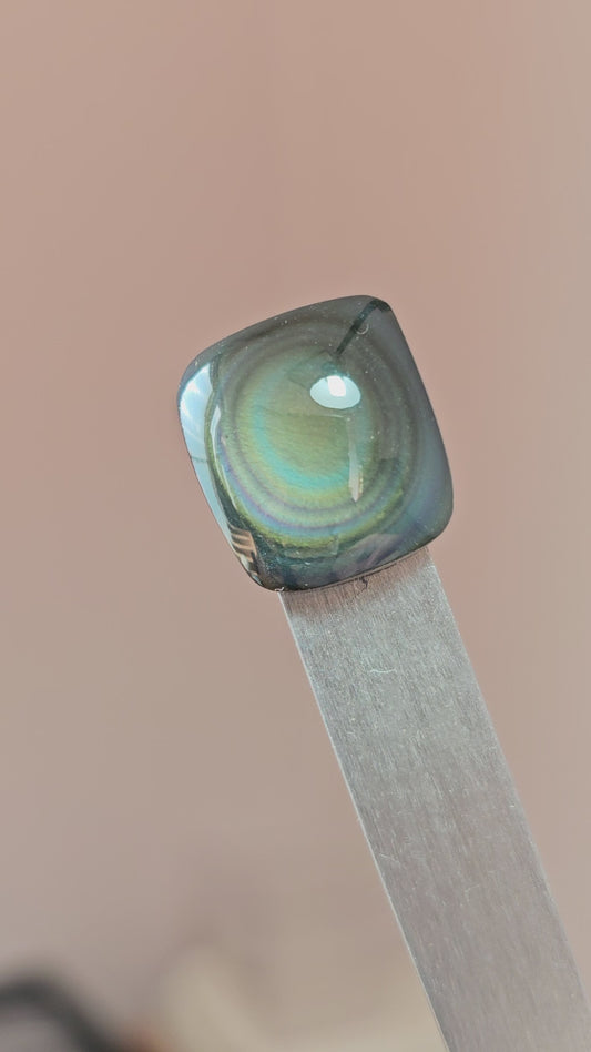 Rainbow obsidian Cabochon | Natural Mexican Obsidian for Silversmiths