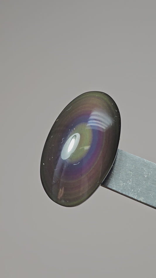 Rainbow obsidian Cabochon | Natural Mexican Obsidian for Silversmiths