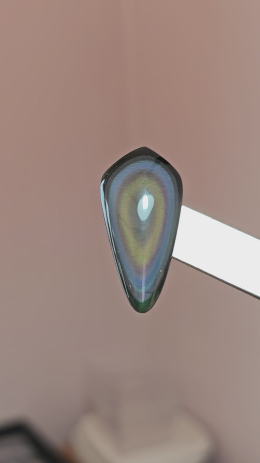 Rainbow obsidian Cabochon | Natural Mexican Obsidian for Silversmiths