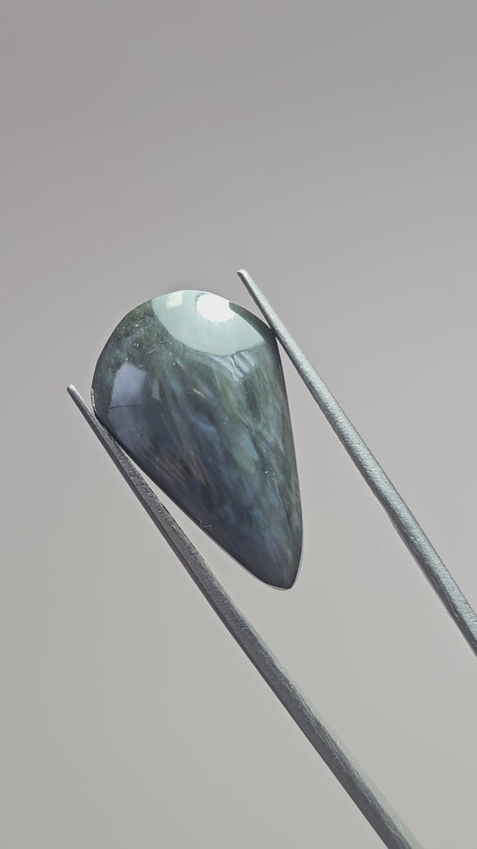 Velvet obsidian Cabochon | Natural Mexican Obsidian for Silversmiths