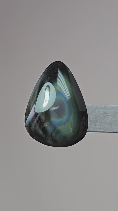 Rainbow obsidian Cabochon | Natural Mexican Obsidian for Silversmiths