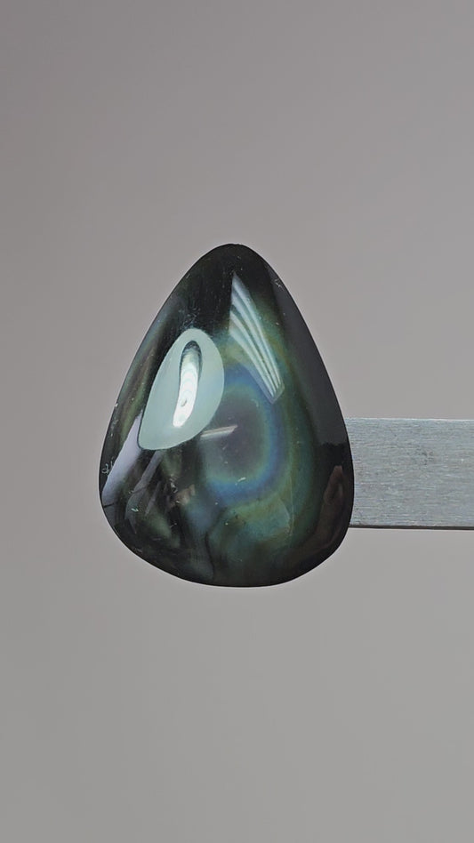 Rainbow obsidian Cabochon | Natural Mexican Obsidian for Silversmiths