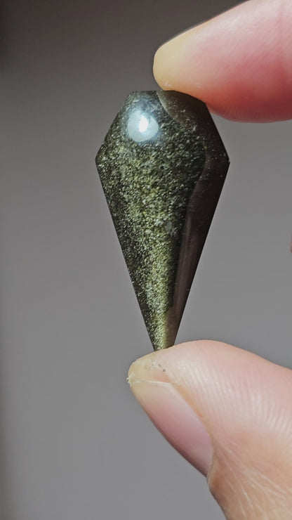 Obsidian Long Shield Cabochon
