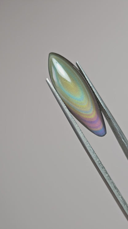 Rainbow obsidian Cabochon | Natural Mexican Obsidian for Silversmiths