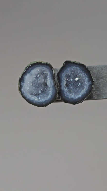 Tabasco Geode Cabochon Pair | Natural Mexican Geode