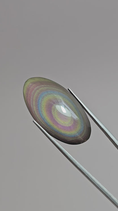 Rainbow obsidian Cabochon | Natural Mexican Obsidian for Silversmiths