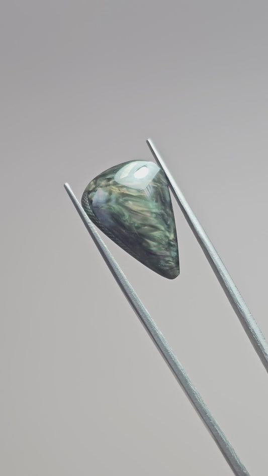 Velvet obsidian Cabochon | Natural Mexican Obsidian for Silversmiths