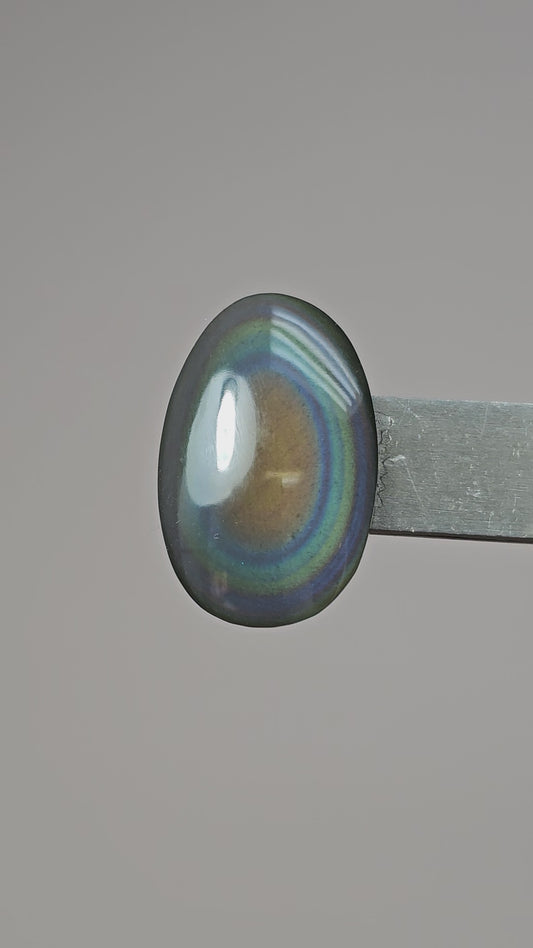 Rainbow obsidian Cabochon | Natural Mexican Obsidian for Silversmiths