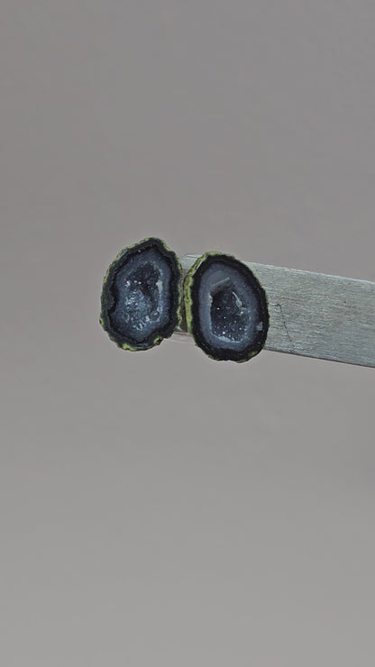 Tabasco Geode Cabochon Pair | Natural Mexican Geode