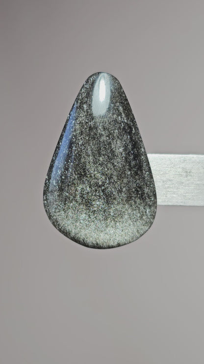 Gold Sheen Obsidian Cabochon | Natural Mexican Obsidian for Silversmiths