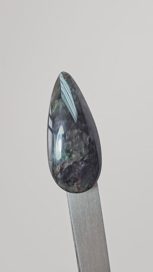 Velvet obsidian Cabochon | Natural Mexican Obsidian for Silversmiths