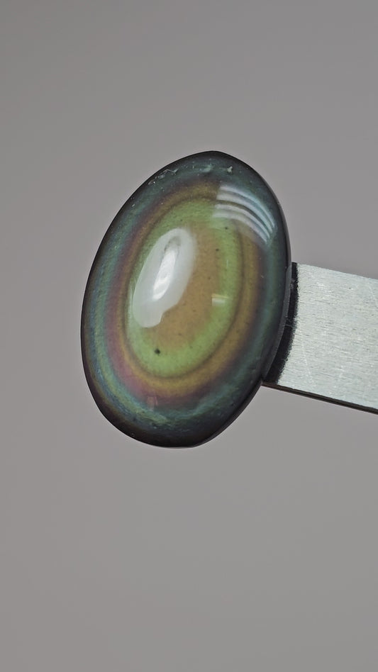 Rainbow obsidian Cabochon | Natural Mexican Obsidian for Silversmiths