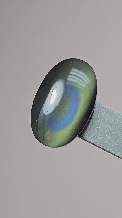 Rainbow obsidian Cabochon | Natural Mexican Obsidian for Silversmiths