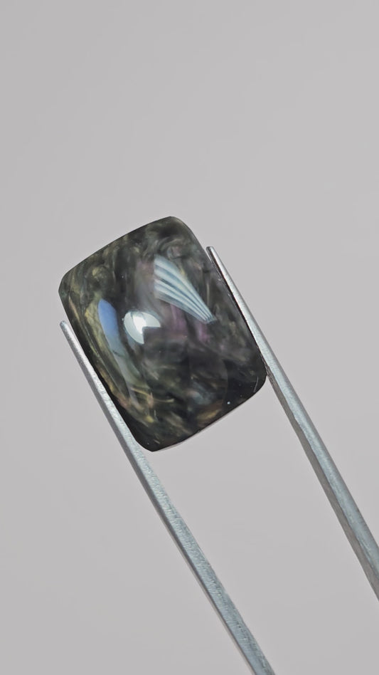 Velvet obsidian Cabochon | Natural Mexican Obsidian for Silversmiths