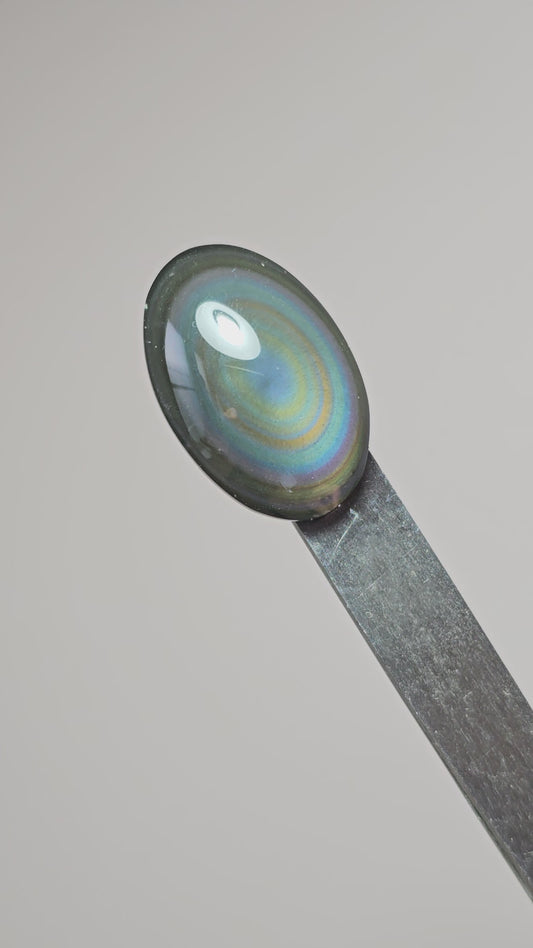 Rainbow obsidian Cabochon | Natural Mexican Obsidian for Silversmiths