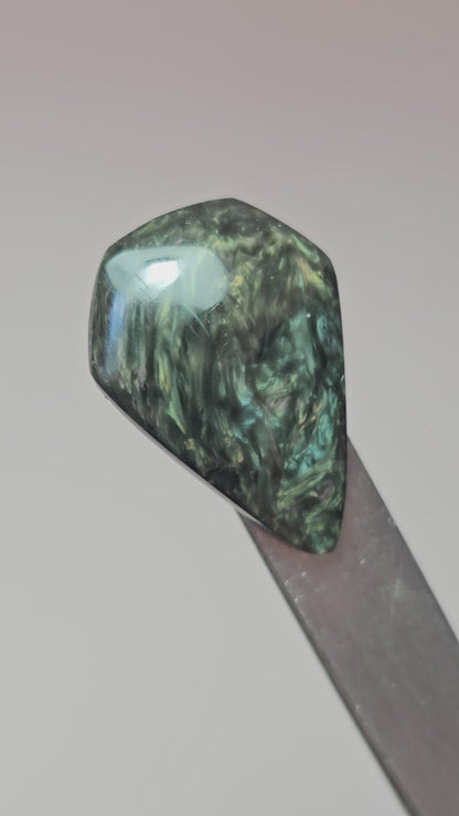 Velvet obsidian Cabochon | Natural Mexican Obsidian for Silversmiths