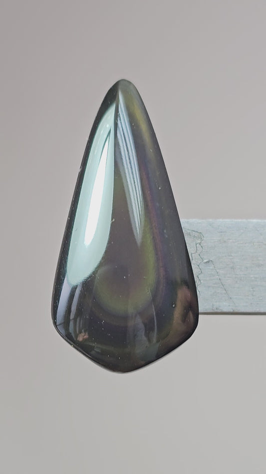 Rainbow obsidian Cabochon | Natural Mexican Obsidian for Silversmiths